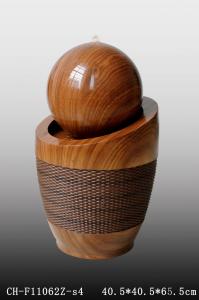 China Ball Wood Rattan Effect Water Fountain factory