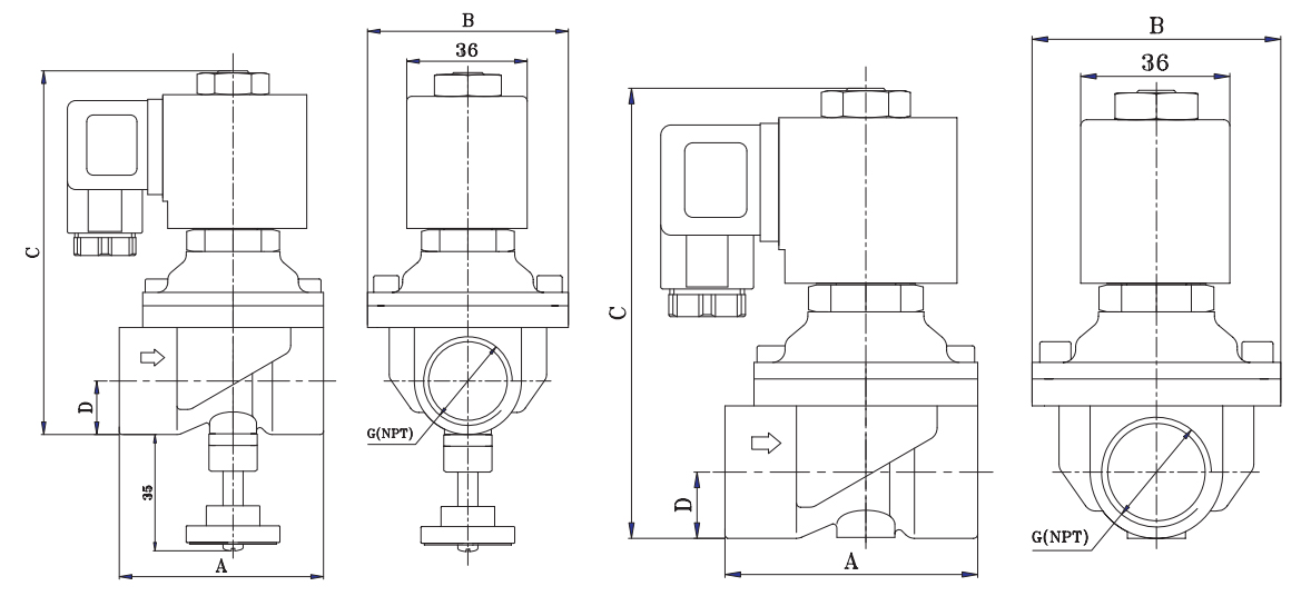 Manual Override Natural Gas Solenoid Valve 1/2'' 3/4'' 1'' 110V 220V AC