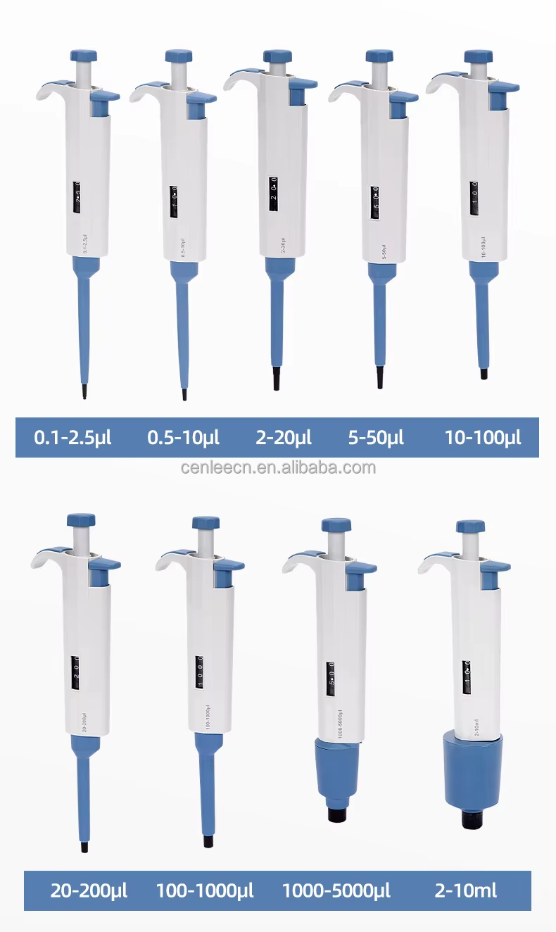 CenLee Plastic Liquid Dosing Dispenser Digital Fixed Variable Micro Pipette Adjustable Volume Autoclavable Laboratory