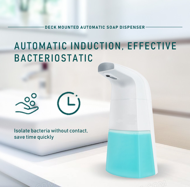 White Refillable Deck Mounted Automatic Soap Dispenser
