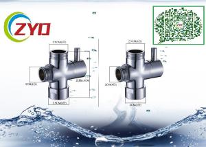 China 1/2 Malex3/4Femalex3/4Female Bathroom Three Way T-adapter Chrome Finish Water Diverter Bidet Valve factory