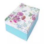 custom blue baby clothes gift box luxury baby shoes paper cap box hinged hat box