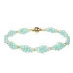 Stretchy Multi Beaded Bracelets Sets , Green Silver Seed Beads Bracelets