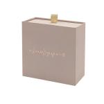 Embossing Rigid Small Jewelry Packaging Boxes Square Sliding Out Jewelry Boxes