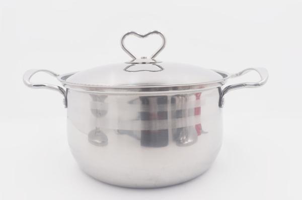 16,18cm Kitchenware mirror polishing stockpot metal steel cooking stew pot with