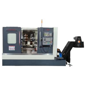 Accurate 380V Dual Spindle Dual Turret Lathe High Performance