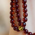 Super Fine Quality Baltic Amber Round Cabochon Beads Bracelet Genuine Loose