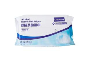 China 75% Alcohol Wet Wipes , Disposable Antiseptic Wipes For Adult factory