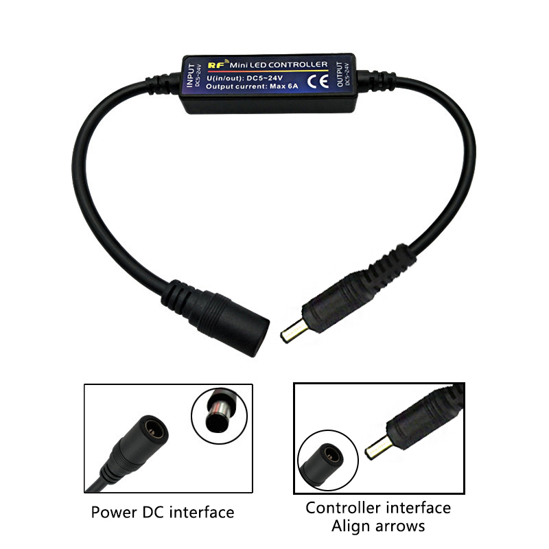 6A Wireless LED Mini Controller RF Remote Control For 5630 Single Color Strip Light