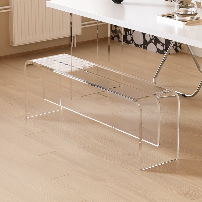 Transparent Suspended Acrylic Bench Living Room Doorway Shoe Dining Bench