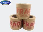 Gummed Fiber Glass Inside 19.2lbs/ In Kraft Paper Tape For Bounding