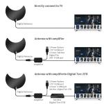 Indoor Hdtv Free View Active Malaysia Rotor Ship Satellite Digital TV Antenna