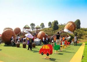 China Pineal Shape Wooden Playground Set Garden Play Equipment factory