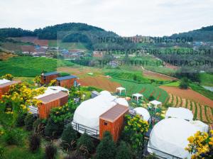 China Architecture Anti Wind Geodesic Dome Home With PVC Windows factory