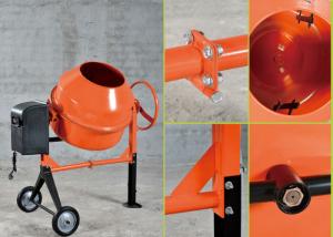 China Mini Electric Concrete Mixer 120 Liters Capacity 370W Motor Power 115v / 60hz factory