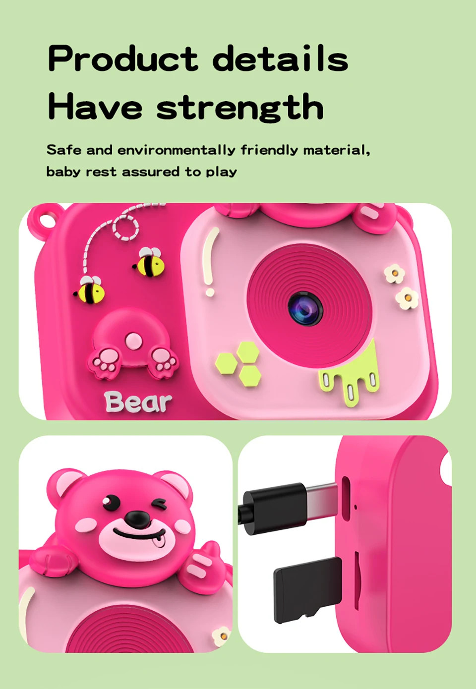 Y8 Children's Digital Camera 1080P HD Video Anti Blu Ray Children's Game Camera