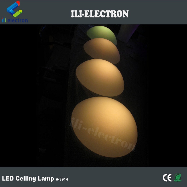 PE Plastic LED Half Sphere Light Rechargeable For Christmas Decor