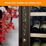Wood Frame Drinks Refrigerator Freestanding Kitchen Wine Cooler Cabinet