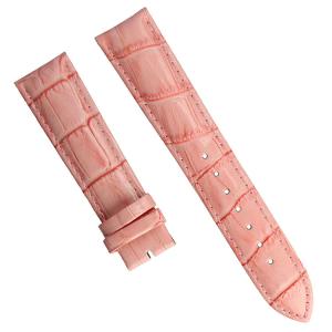 China Youth Pink 24mm Leather Watch Strap Bands ROHS Certificate factory