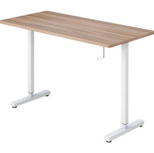 China Modern SPCC Steel Frame Wood Grain Executive Director Office Table with Manual Height factory