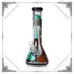 Manufacture Bong 7MM Glass Cool Smoking Pipes Hand Drawing Art On Glass Water