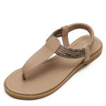 Bs126 Flip-Flop Sandals Women'S New Bohemian Ethnic Style Simple Color Matching