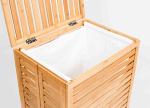 Durable Bamboo Home Furniture Wood Double Laundry Hamper Clothing Organizer