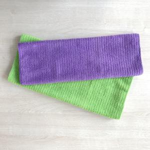 China Hot saled common stripe big size microfiber 100% polyester absorbing easy washing wipes factory