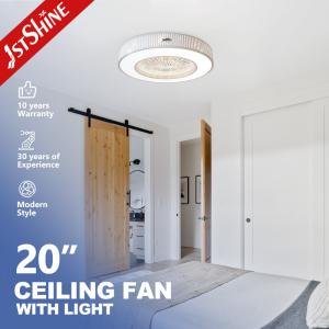 China 1stshine 20&quot; White Dimmable LED Light Ceiling Mounted Box Fan 5 Speeds for Versatile factory