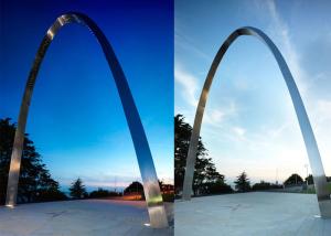 China Modern Outdoor Stainless Steel Sculpture Arch Sculpture For Urban Decoration factory