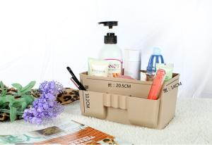 China Large capacity desk box fresh pure color plastic cosmetic storage box containing the necessary 142g desktop factory