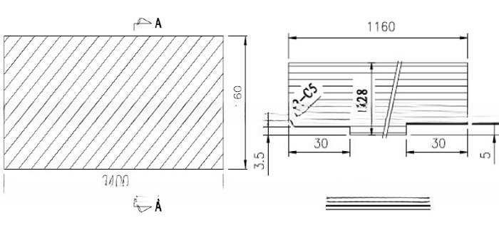Shipping Container Flooring 28mm Bamboo Wood Floor Boards with WBP Glue and Eco-Friendly Material