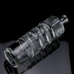 Luxury Embossed Glass Bottle 750ml 1000ml Clear Flint Gin Rum Champagne Tequila