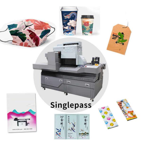 Print Medium Width 0-50cm Single Pass UV Printer With LED Environmental UV Ink
