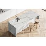3cm Modern White Quartz Countertops 126''X63'' Calacatta White Quartz