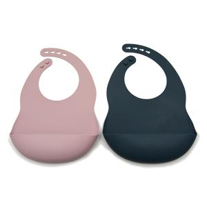 China Multi Colors Deep Front Pocket 100g Baby Silicone Bibs For Messy Eaters factory