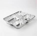 Convenient divided lunch box of aluminum foil tray take-out aluminium food