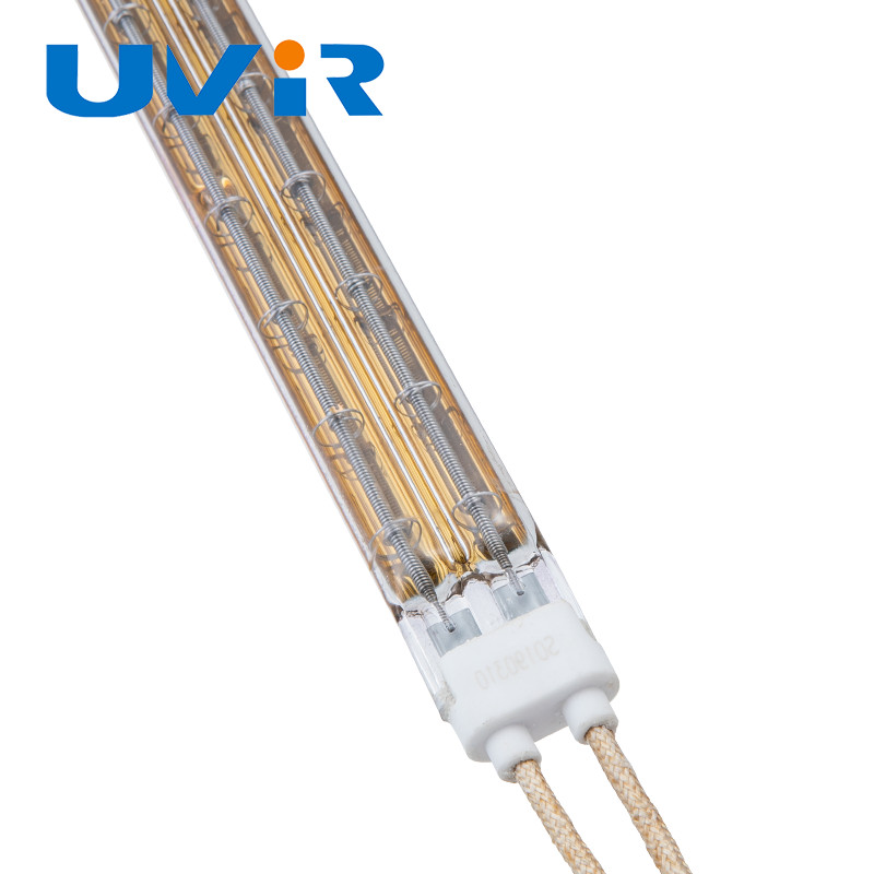 TC05 Quartz Infrared Lamp Heater , Gold Reflector Tungsten Halogen Lamp
