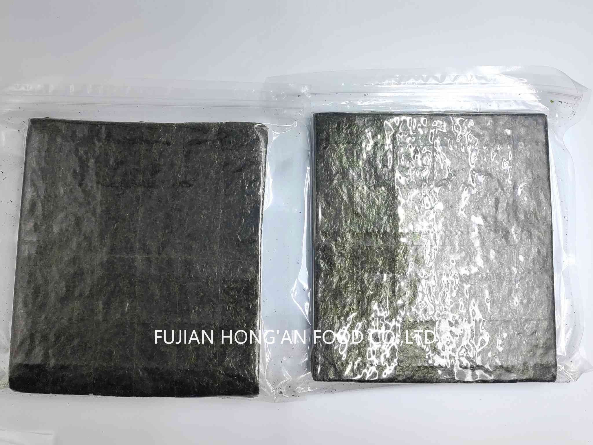 Nutrient Healthy Rich Dark Green Roasted Edible Seaweed to Make Furikake