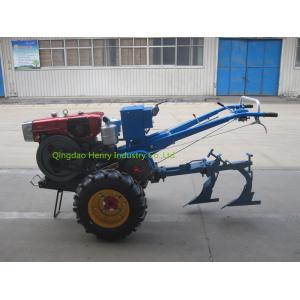 China Electric start walking tractor with double plough on sale