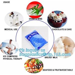 breastmilk lunch bag cooler plastic reusable ice pack, 250g gel water injection