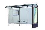 Height 2700-2800mm Stainless Steel Shelter , Prefab Bus Shelters Ceiling 1500