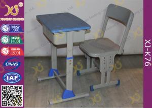 China Adjustable School Desk And Chair With Colorful Plastic Seat 5 Years Warranty factory