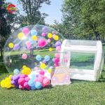 CE approved blower air pump transparent PVC material kids play bubble balloon
