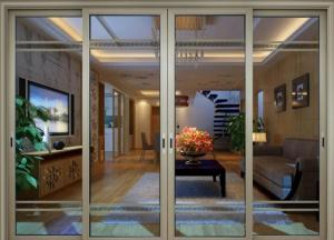 China Aluminum Unitized Glazed Sliding Door Noiseless Patio Exterior factory