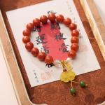 Pink Agate Lucky Beads Bracelet Wholesale Natural Sakura Agate Bracelet Energy