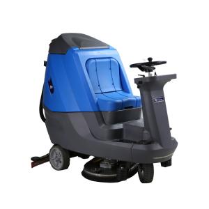 China 550w Suction 1100mm Squeegee Width Ride On Floor Scrubber factory