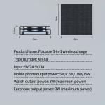 Foldable Magnetic Wireless Charger 3 in 1 for Phone Charging Station