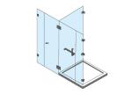 Right Open Adjustable Brass Shower Door Hinges Fix For Flat Tempered Glass