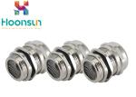 NPT 3 / 8 Nickel Plated Brass Electric Waterproof Cable Gland T Type Long Life
